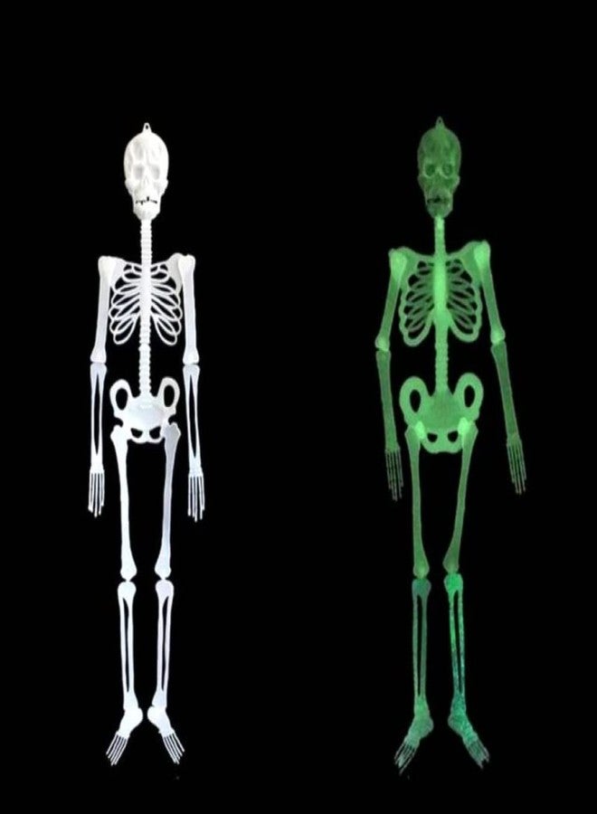 Smart Picks Halloween Skeleton Glow in Dark Hanging Scary Party Prop Wall Decoration Reusable (25 Inch) - Image 1
